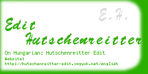 edit hutschenreitter business card